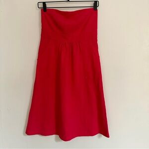 J Crew Strapless Red Dress